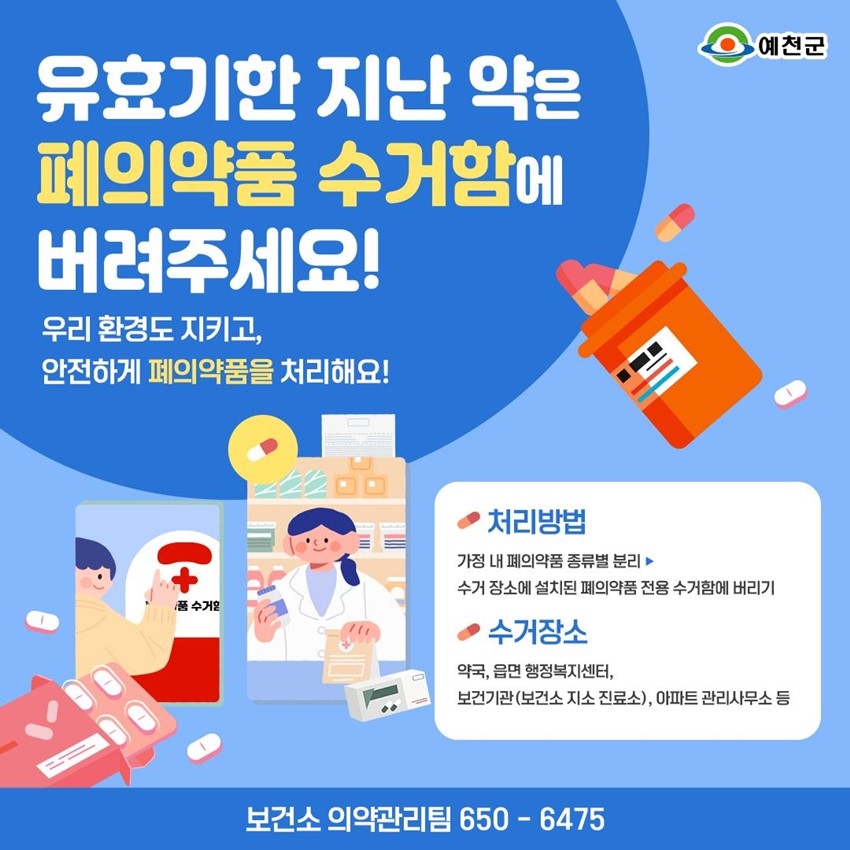 1.가정 내 폐의약품 분리배출 방법 안내